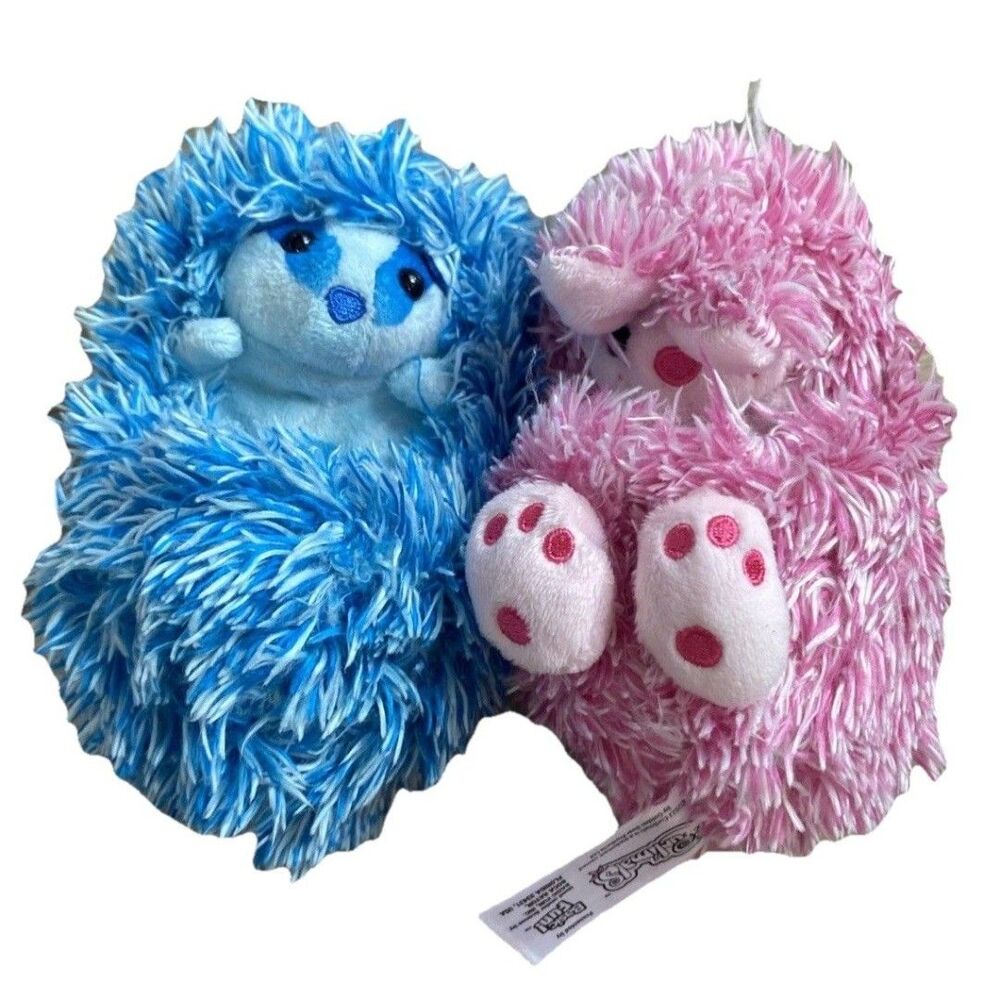 Curlimals Blue Badger Bibi pink bunny rabbit electronic pets Lot Of 2 Soft Fur